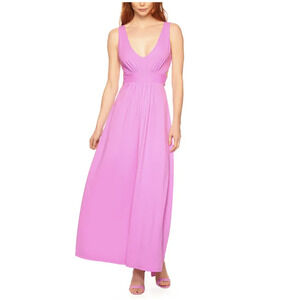 Susana Monaco V-Neck Tie-Back Maxi Dress